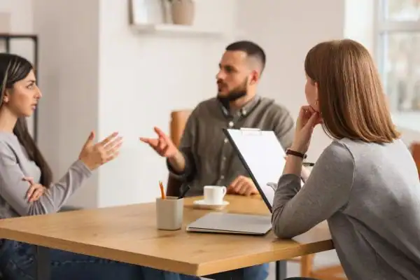 Image of couple access free mediation using family mediation voucher scheme Christchurch